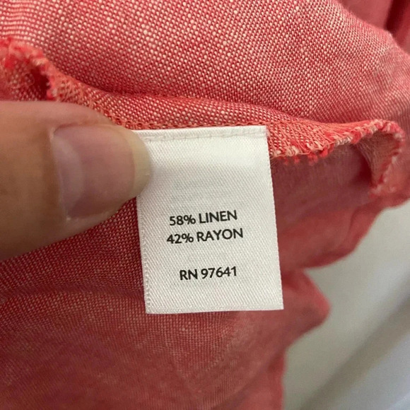 J. Jill NEW Gorgeous Linen Tab-Sleeve Tunic ~ Pink Clove ~ Sz Large - Picture 11 of 12